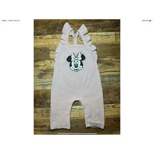 Disney Baby Minnie Mouse Knit Romper 9M Pink One Piece